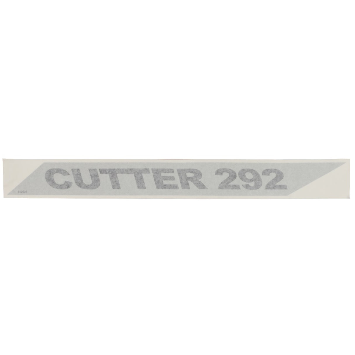 Gray text reading "AGCO | Decal - Fel142125" elegantly displayed on a pristine white background strip.