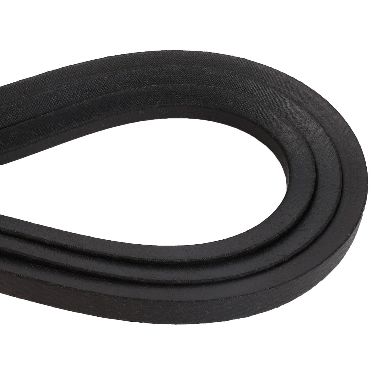 A close-up view of the AGCO | KIT, V BELT - D26733596, a black V-belt commonly used in machinery and automotive applications for power transmission. No current product description information is available.
