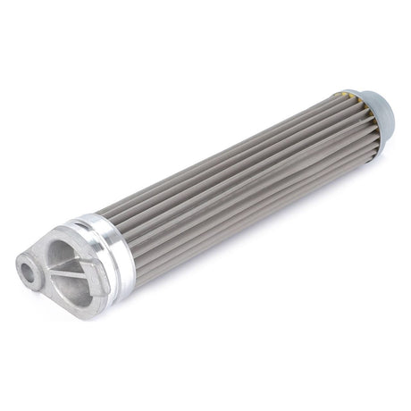 Image of the AGCO Hydraulic Filter Cartridge - 3703378M92, featuring a cylindrical metal design with pleated sides and a circular attachment point at one end. This automotive or industrial component is specifically engineered to extend the service life of equipment and reduce maintenance costs.
