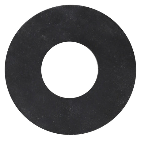The AGCO Washer - Acw1724630, a black flat circular washer featuring a large central hole, is set against a stark white background.