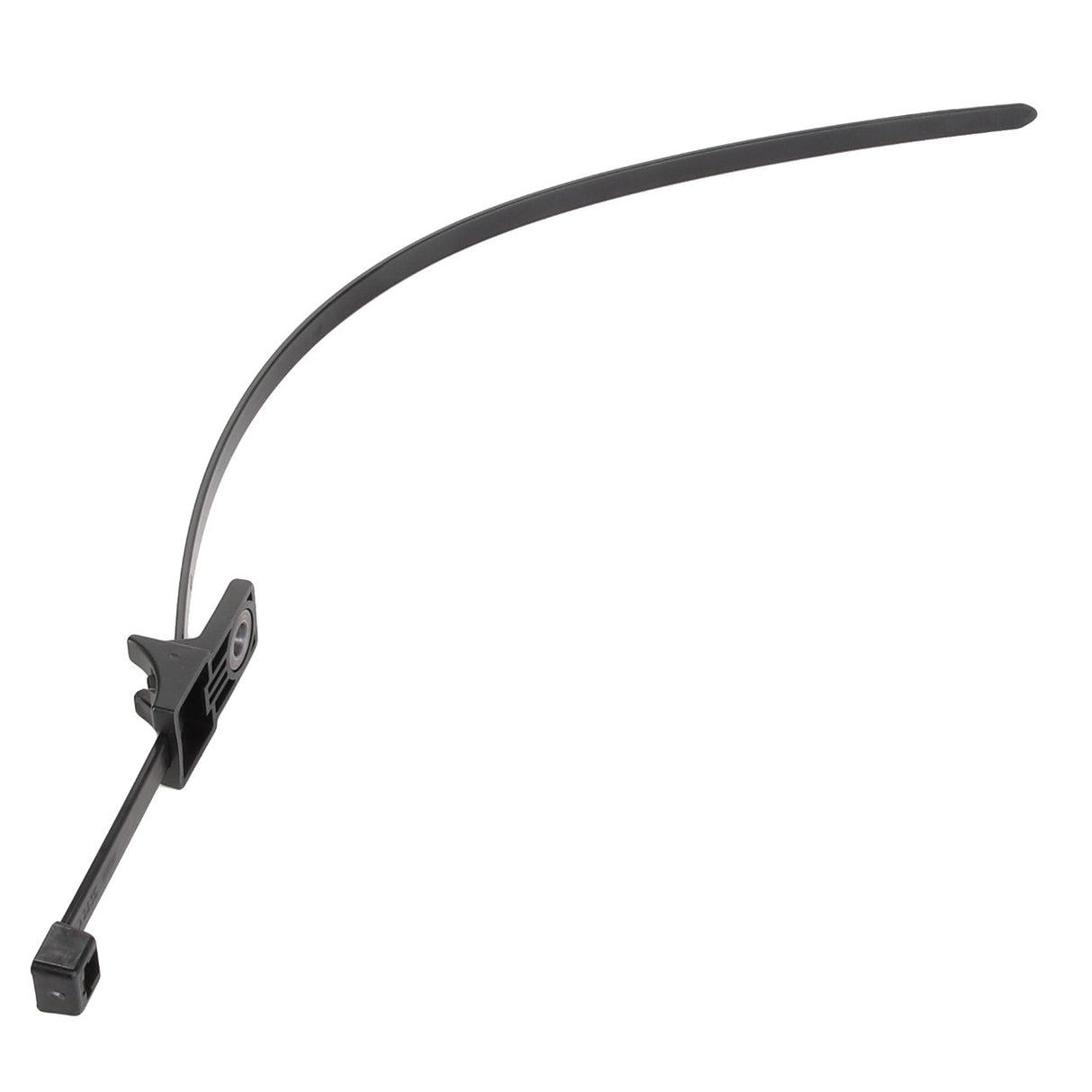 The AGCO | Cable Tie - Acw2925890 by AGCO is a long black cable tie with a strong locking mechanism at one end, perfect for securely bundling cables and wires.