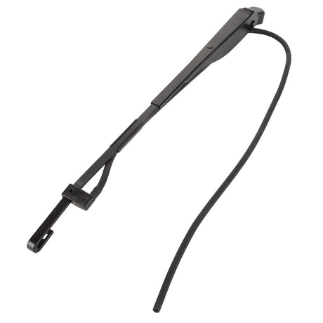 A black windshield wiper arm featuring an extended rubber blade. No available product description information for AGCO | WARNING DECAL - ACP0543860 by AGCO.