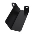 A black metal cowl bracket, AGCO | Cowl - Acw0313250 by AGCO, featuring two mounting holes and an angled design lies on a white background. No current product description information is available.