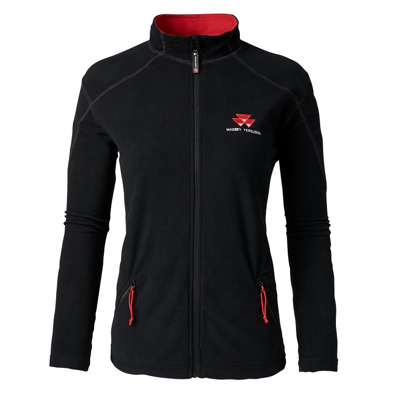 Massey Ferguson Ladies Black Fleece Jacket Soft Microfibre | X993051904