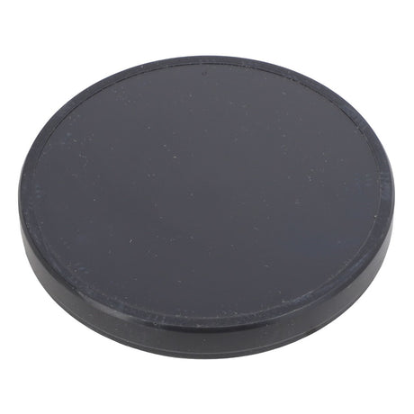 A round, flat, black object with a smooth surface—product name: AGCO | Seal Cap - Acp0287790 by AGCO.
