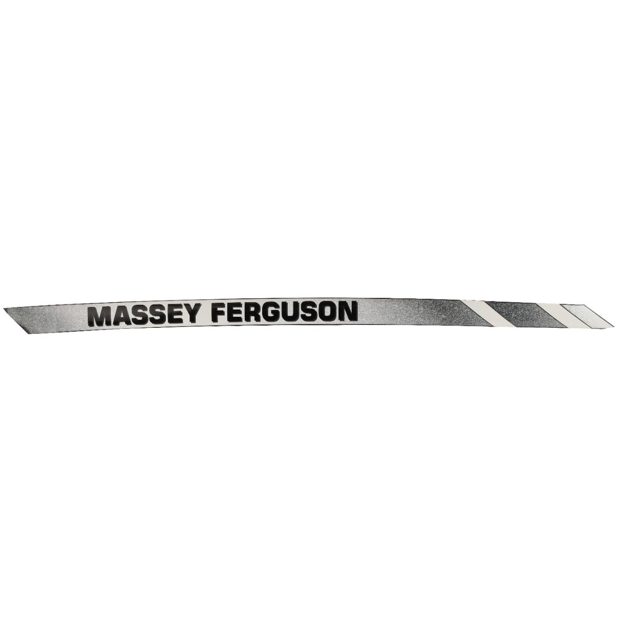 A curved, metallic AGCO | Massey Ferguson Decal - Acp0298560 featuring bold black lettering. No current product description available.