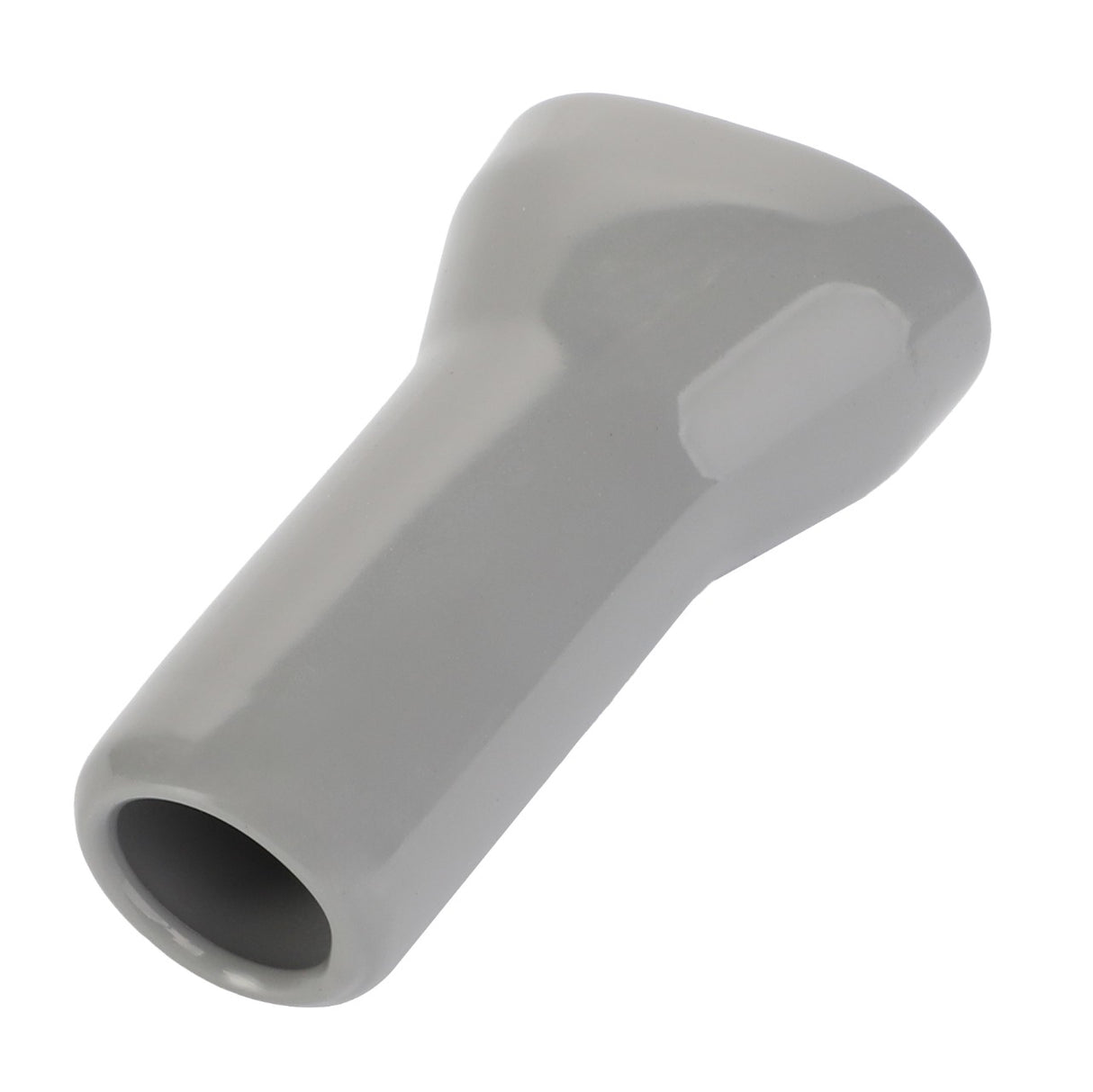 AGCO's BACK SHELL - D44901003 is a gray, cylindrical rubber or plastic cap with a slightly angled top and an open bottom, currently without a detailed product description available.