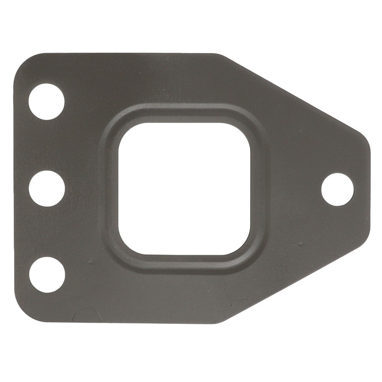 Introducing the AGCO Gasket - F530200090470: a precision-crafted component featuring a metal flange designed with four bolt holes and a square central opening, ideal for mounting or connecting various components. Details on this product are currently not available.