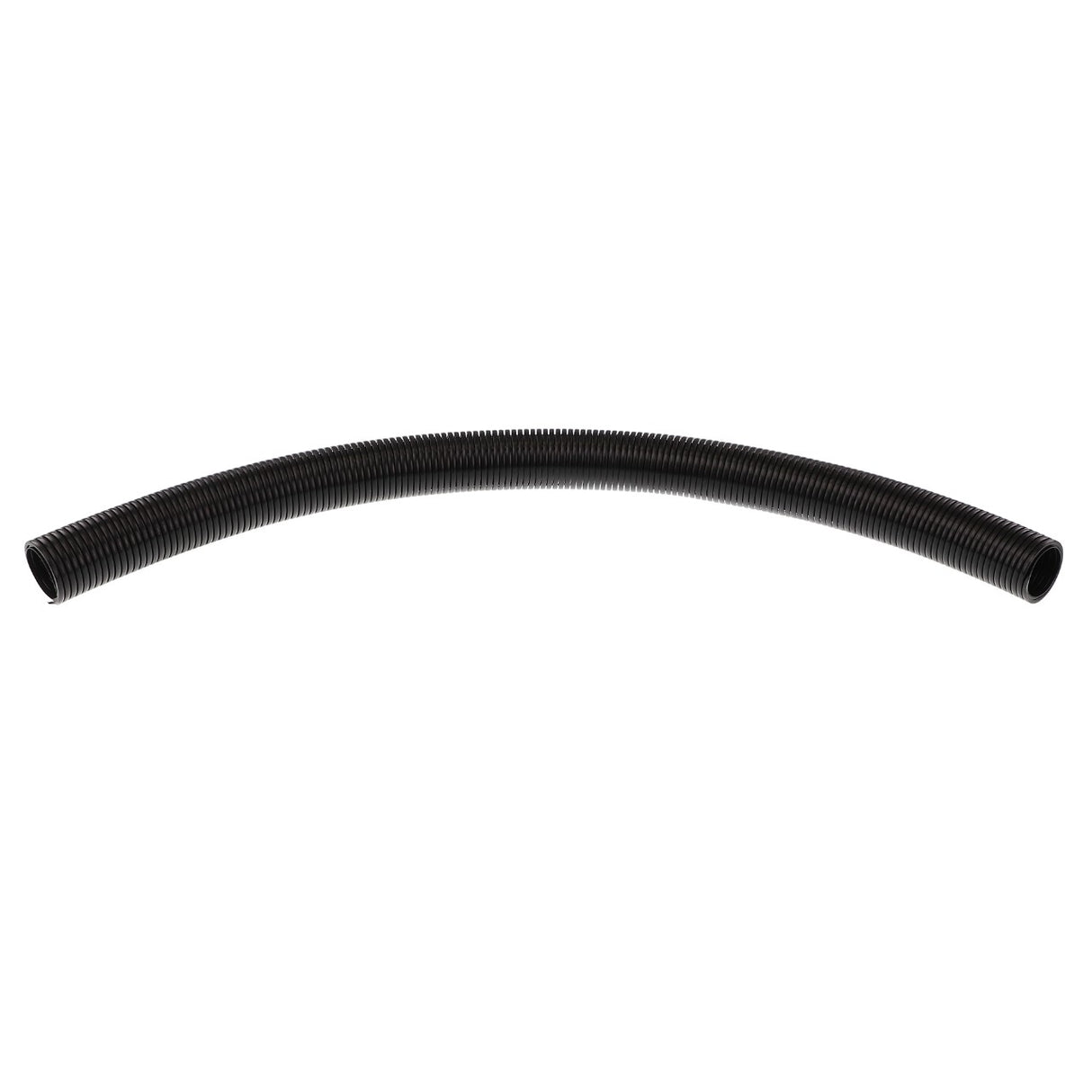 The AGCO | Air Hose - Acw4912120, a black, flexible corrugated hose with a slight curve, is shown against a plain white background in this product description.