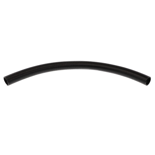 The AGCO | Air Hose - Acw4912120, a black, flexible corrugated hose with a slight curve, is shown against a plain white background in this product description.