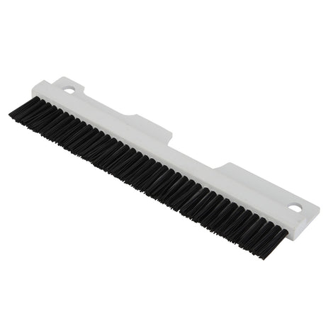 AGCO's WARNING DECAL - ACP0538250 is a sleek white handheld brush with durable black bristles and a handle featuring two convenient holes for hanging.