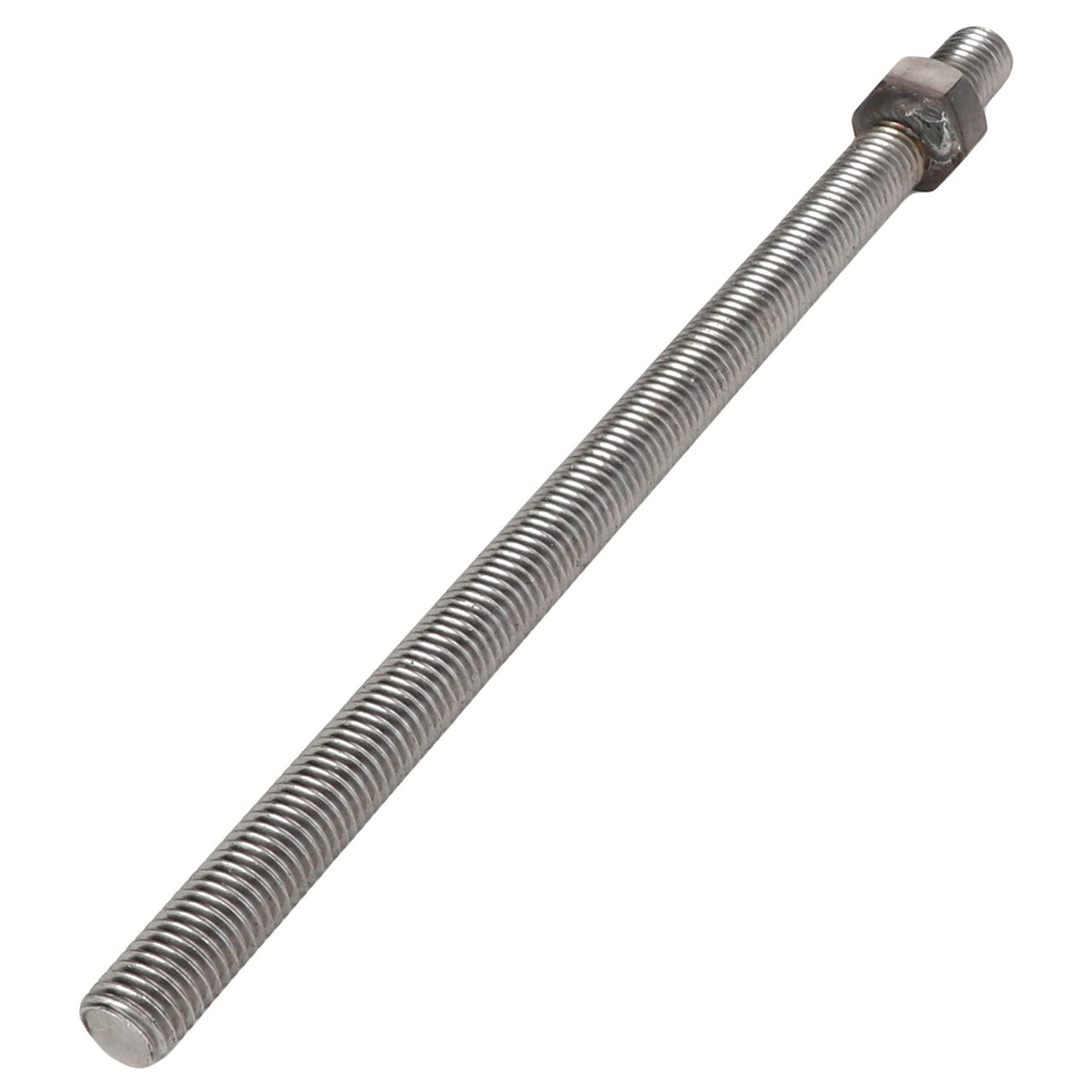 A long threaded metal rod with a nut attached near one end, known as the AGCO BOLT - AG330967. No current product description information is available.