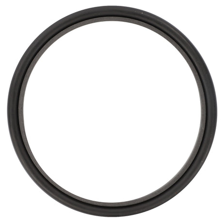 A close-up image of the AGCO | SEALING WASHER - F718301020220, featuring a smooth black rubber surface, forming a flawless circle.