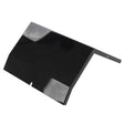 A product named "AGCO Cover - 4273103M2" by AGCO is described as a black, angular metal sheet featuring a triangular cutout and a small hole near the edge, which may serve as a component for machinery or a structural piece used in Massey Ferguson Models.