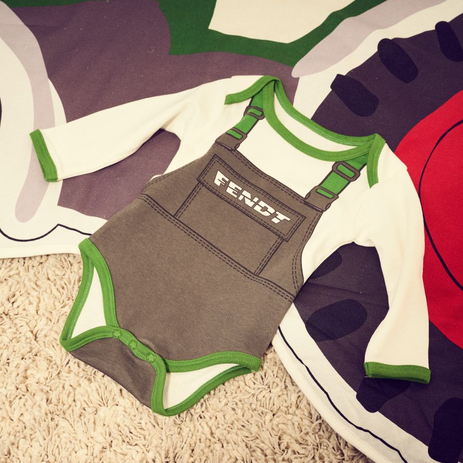 Fendt Baby Cotton Bodysuit Dungarees Style Long Sleeve X991025105