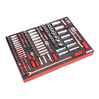 Tool Tray with Socket Set 91pc 1/4", 3/8" & 1/2"Sq Drive - TBTP02