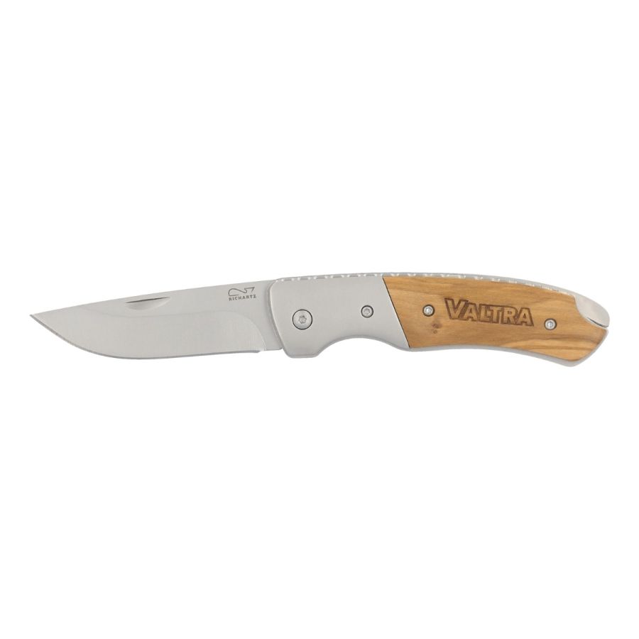 Valtra Stainless Steel Locking Pocket Knife with Wooden Handle - V42803830