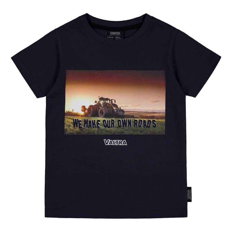 Valtra Kids' Blue Tractor T-Shirt – We Make Our Own Roads – V4281061