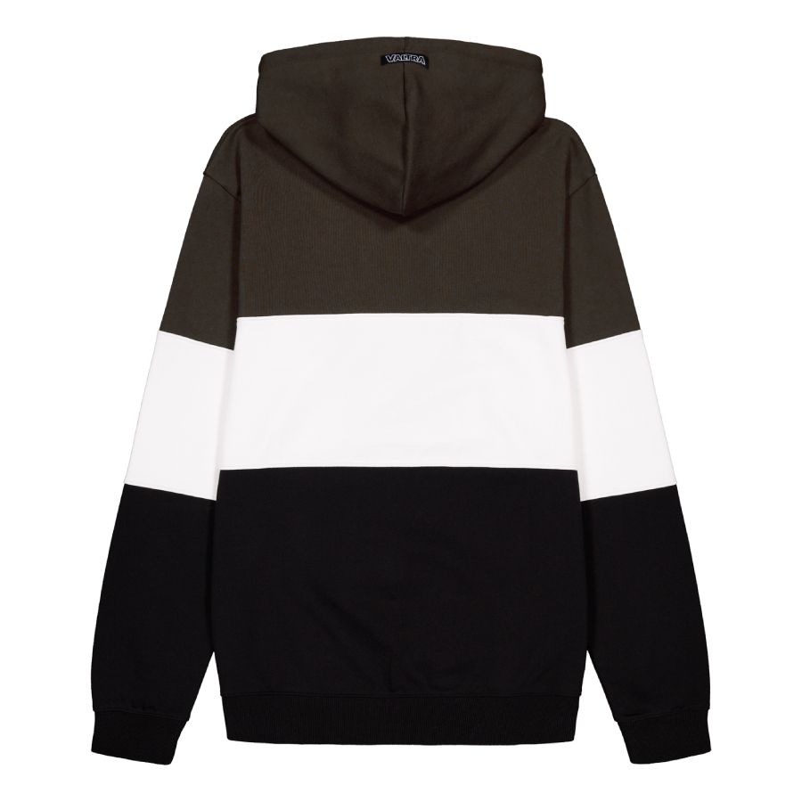 Valtra Men's Colour Block Full Zip Hoodie – Brown, Black & White – V4281191