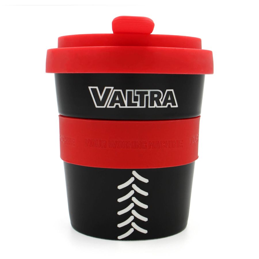 Valtra Coffee-to-Go Porcelain Mug Black & Red 300ml - V42804050