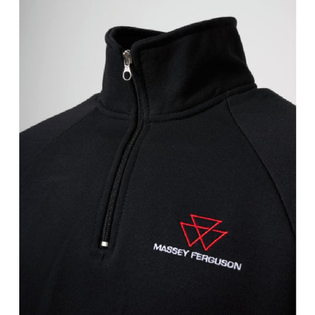 Men’s Black 1/4 Zip Sweatshirt MF Cotton Blend 280g – X993422501