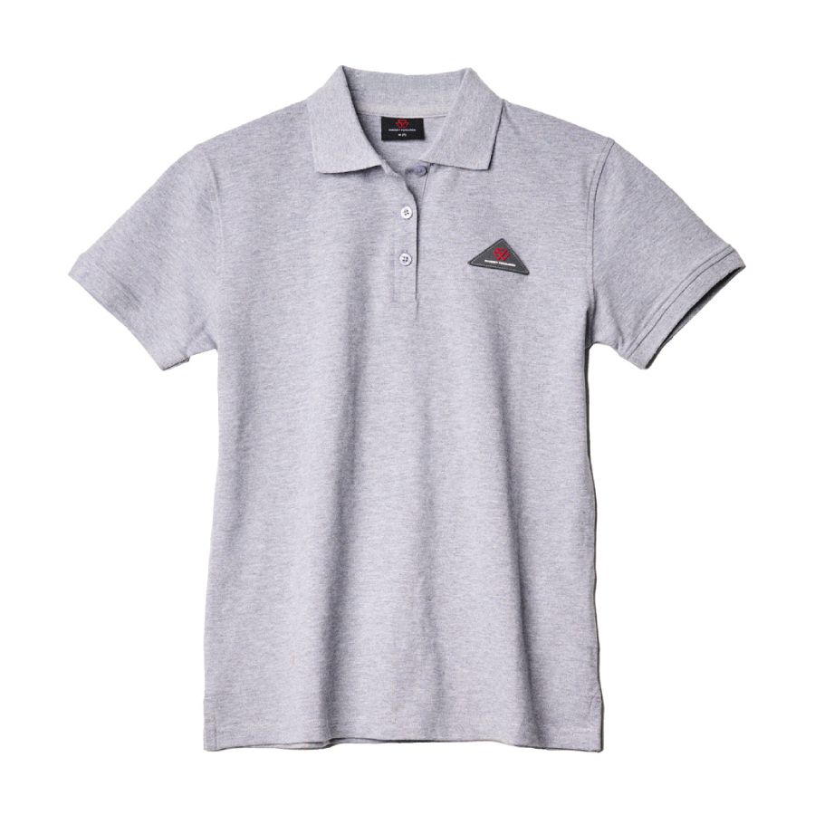 MF Women's Grey Polo Shirt Triangle Patch X993422604
