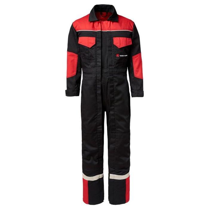 Massey Ferguson Kids Black and Red Double Zip Overalls | X9934520040