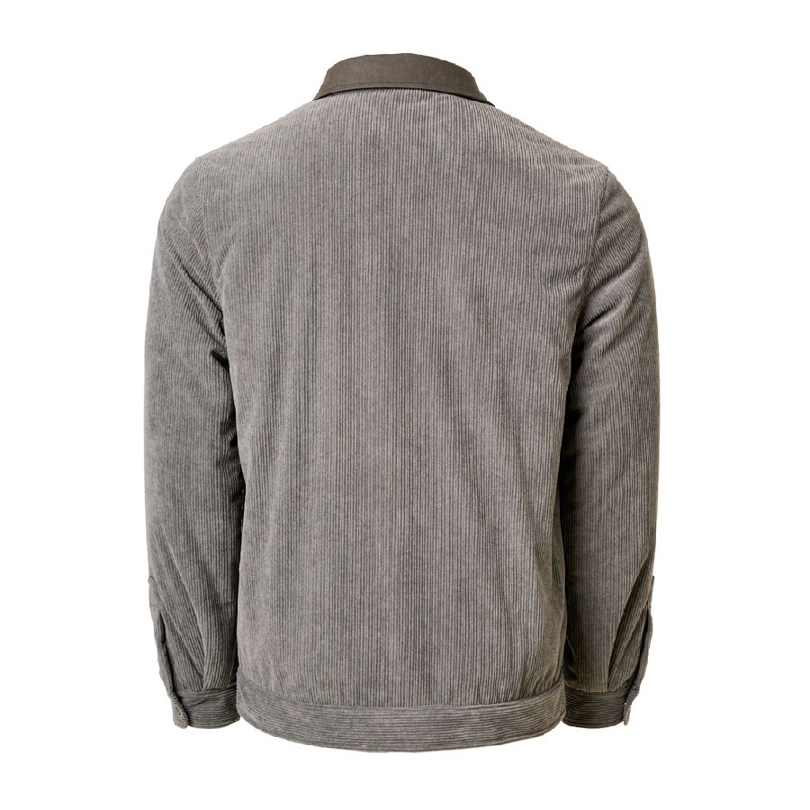 Corduroy Black Jacket with Warm Lining & Cotton Canvas | X993602501