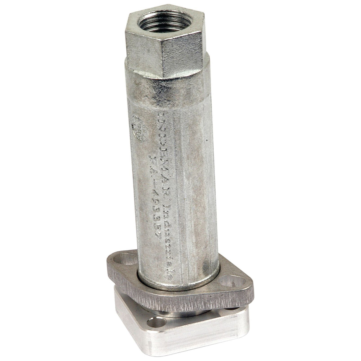 The Sparex Hydraulic Valve Connection Kit (Part No. S.101655) is a metal automotive component with a hexagonal threaded end and a rectangular base with two mounting holes, designed for optimal installation and compatibility with Walvoil SD10/11/14 SDS150 & DF10 valves.