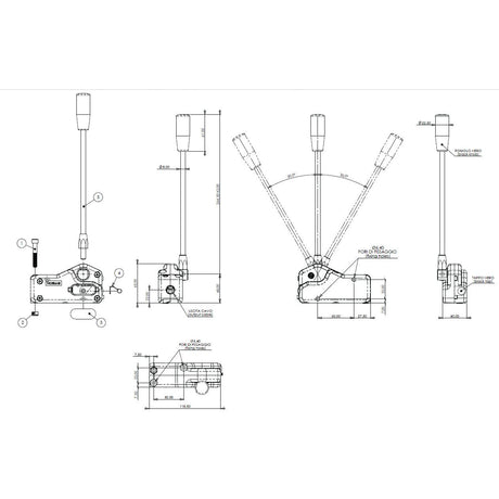 Remote Control Lever with Standard Black Handle
 - S.101660 - Farming Parts