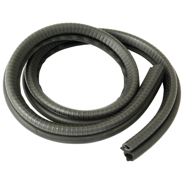 A ribbed, coiled black Draught Excluder (1M), available through Sparex, Part No.S.10176.