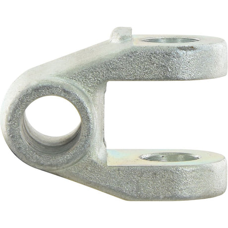 Close-up of the Sparex Top Link Knuckle End (Cat. 28mm, Part No. S.10289) metal mechanical bracket with an overall length of 120mm, featuring a circular hole at one end and a U-shaped opening with two 28mm fixing holes at the other end.