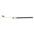 The Sparex Hand Throttle Cable (Sparex Part No.S.103280) features a length of 860mm with a 690mm outer cable and includes a metal connector on one end and a black plastic sleeve partially covering its length, making it ideal for use with Massey Ferguson tractors.