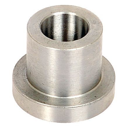 A cylindrical collar bushing with a flanged base, made of steel, featuring a hollow center and marked as Primary OE Reference 0989401. The dimensions are: inner diameter 15.5mm, outer diameter 25.5mm, length 27mm - Replacement for Bomford (Sparex Part No.S.106506).