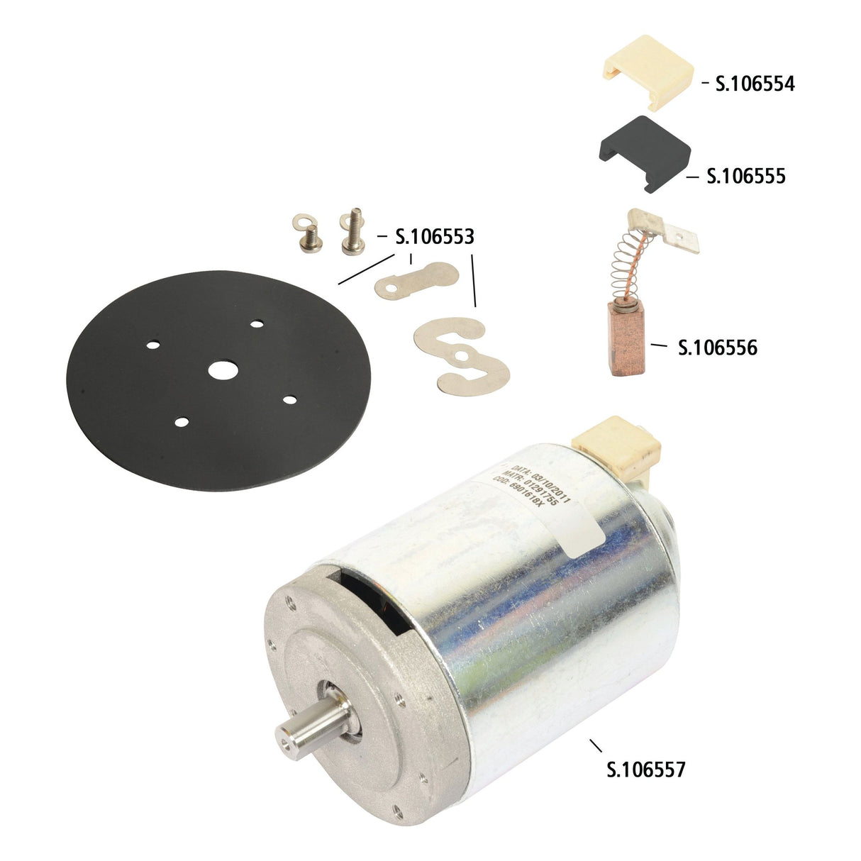 Motor for Compressor 12V 65W
 - S.106557 - Farming Parts