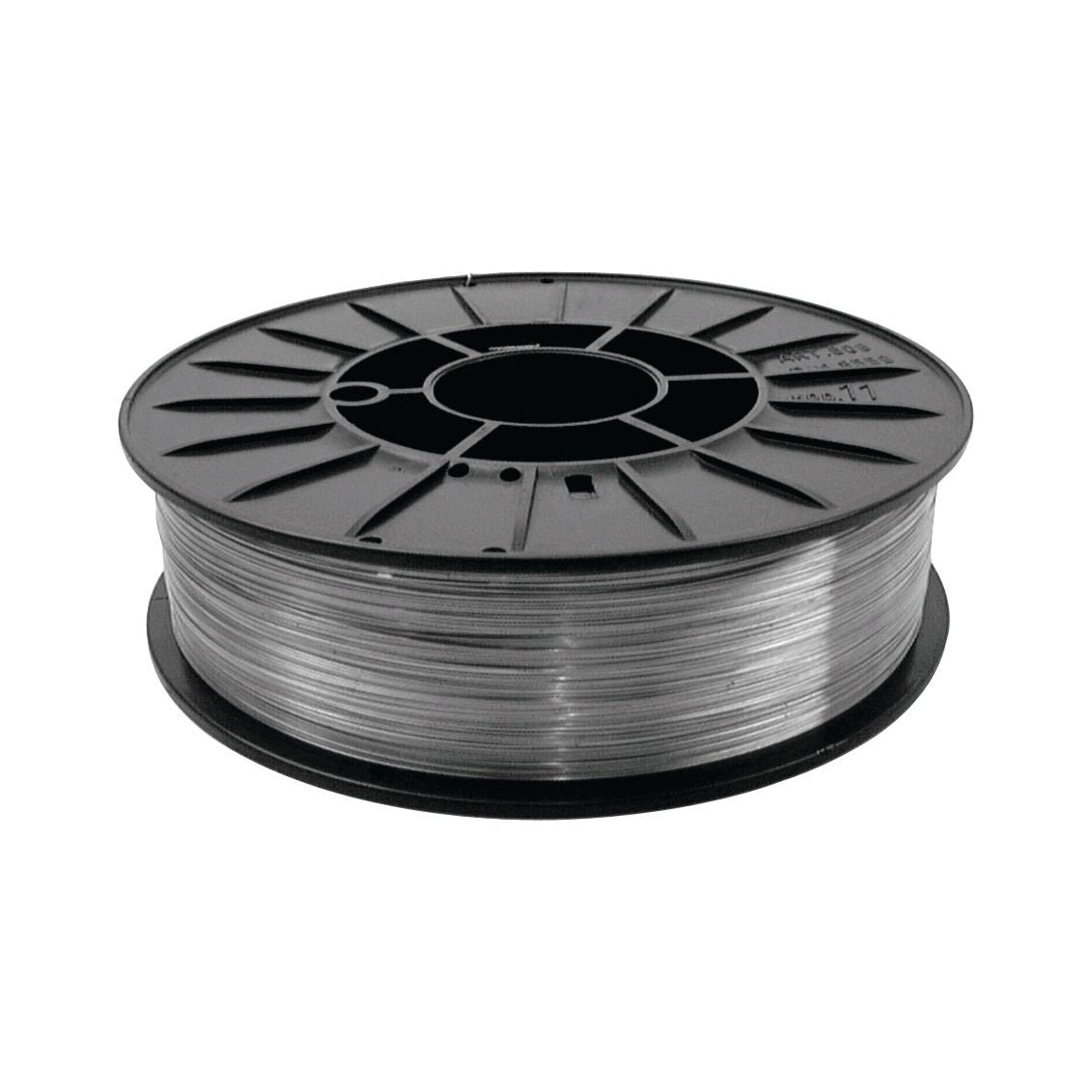 A spool of Welding Wire - 0.8mm x 5kg, from Sparex (Part No.S.10659), coiled around a black plastic reel, weighs 5kg and has a diameter of 0.8mm.