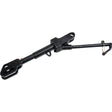 The Sparex Levelling Box Assembly (Sparex Part No. S.108590) features a black metal tow bar with a hook on one end and a wide loop on the other, including an M27x3 metric thread for secure attachment to vehicles or other objects. The assembly also includes fork holes of Ø 26mm and 26.5x96mm, with a minimum length of 560mm.