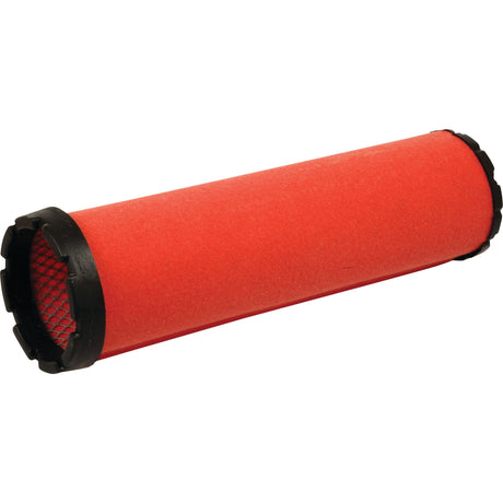 The Sparex Air Filter - Inner - AF25755 (Part No. S.108818) is a cylindrical red air filter with black ends and a grid-like pattern inside, perfect for AGROTRON machinery.