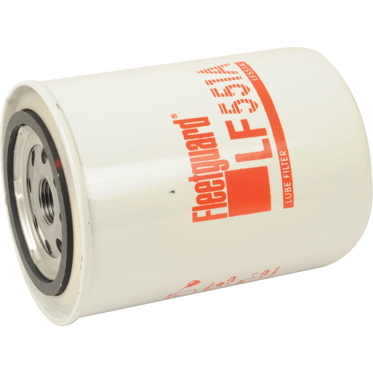 A white cylindrical Sparex oil filter, Spin On model LF551A, featuring red and orange branding, and threading of 3/4 - 16 UNF-2B.