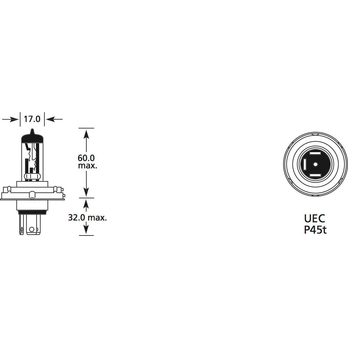 Halogen Head Light Bulb, 12V, 55W, P45t Base
- S.109981 - Farming Parts
