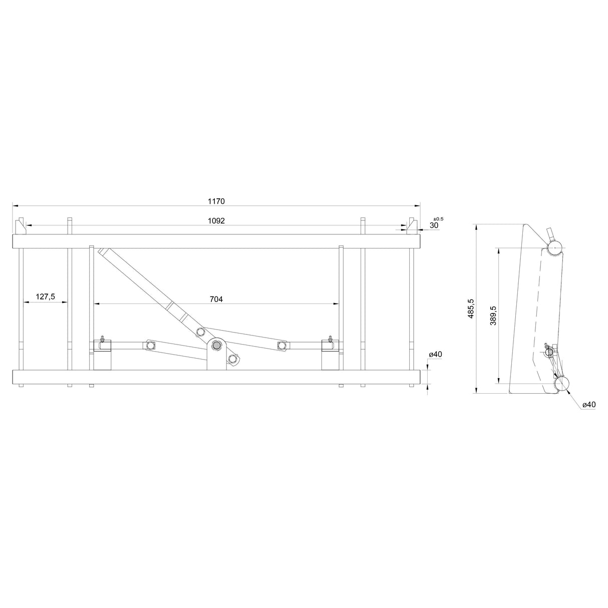 Quick Change Frame - Weld On
 - S.110173 - Farming Parts