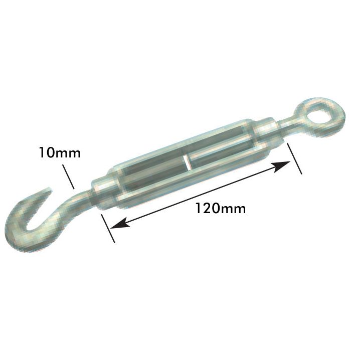 Turnbuckle - Hook/Eye,⌀: M10
- S.11080 - Farming Parts