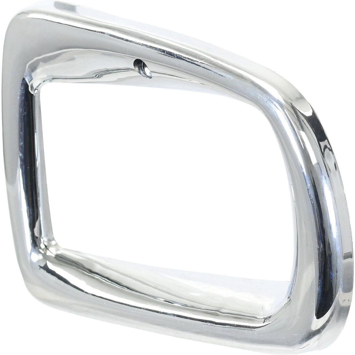 Close-up of a shiny, rectangular chrome Head Light Surround RH (Sparex Part No. S.110811) with rounded edges, featuring premium quality by Sparex.