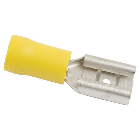 Pre Insulated Spade Terminal, Standard Grip - Female, 9.5mm, Yellow (4.0 - 6.0mm)
 - S.11181 - Farming Parts
