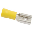 Pre Insulated Spade Terminal, Standard Grip - Female, 9.5mm, Yellow (4.0 - 6.0mm)
 - S.11181 - Farming Parts
