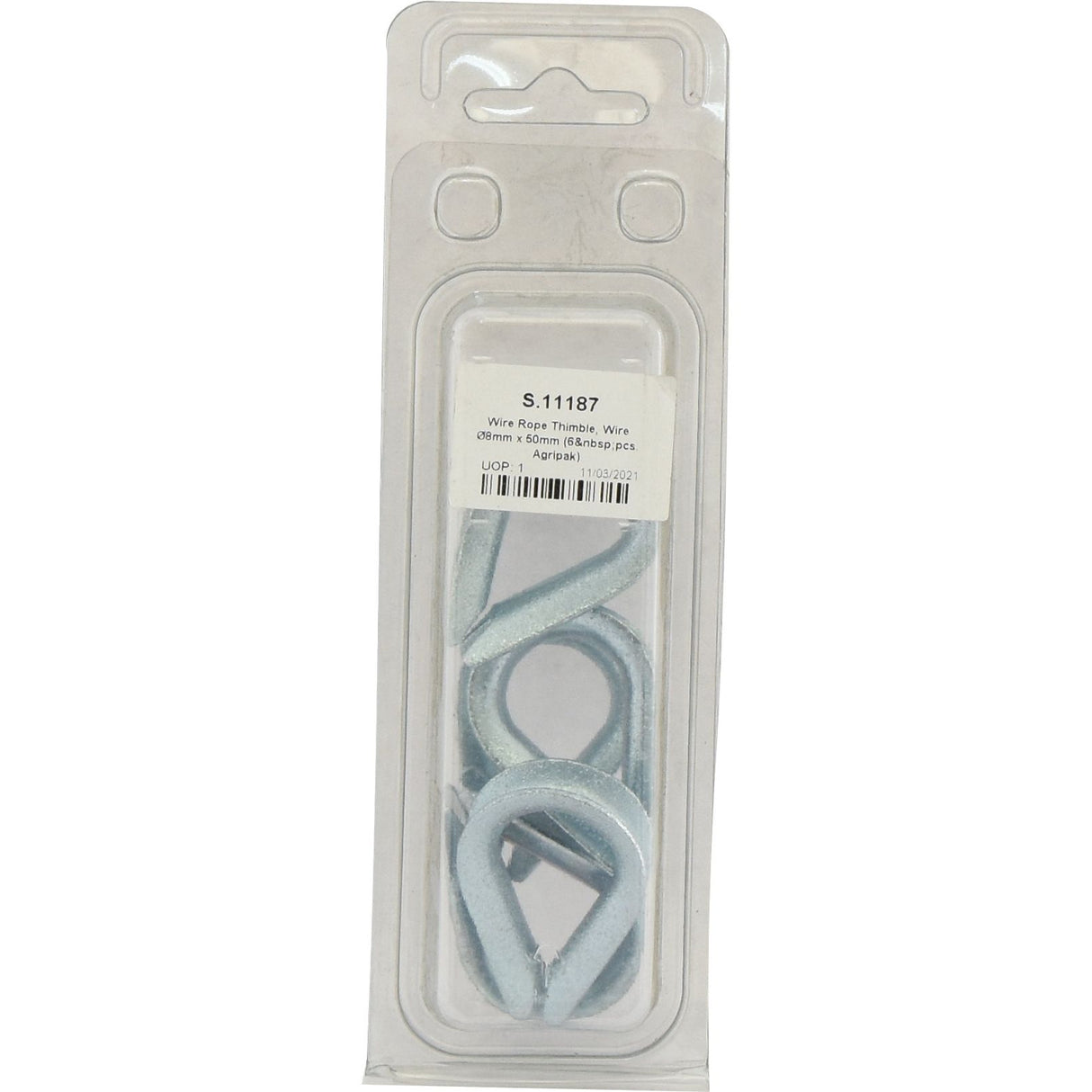 Wire Rope Thimble, Wire⌀8mm x 50mm (6 pcs. Agripak)
- S.11187 - Farming Parts