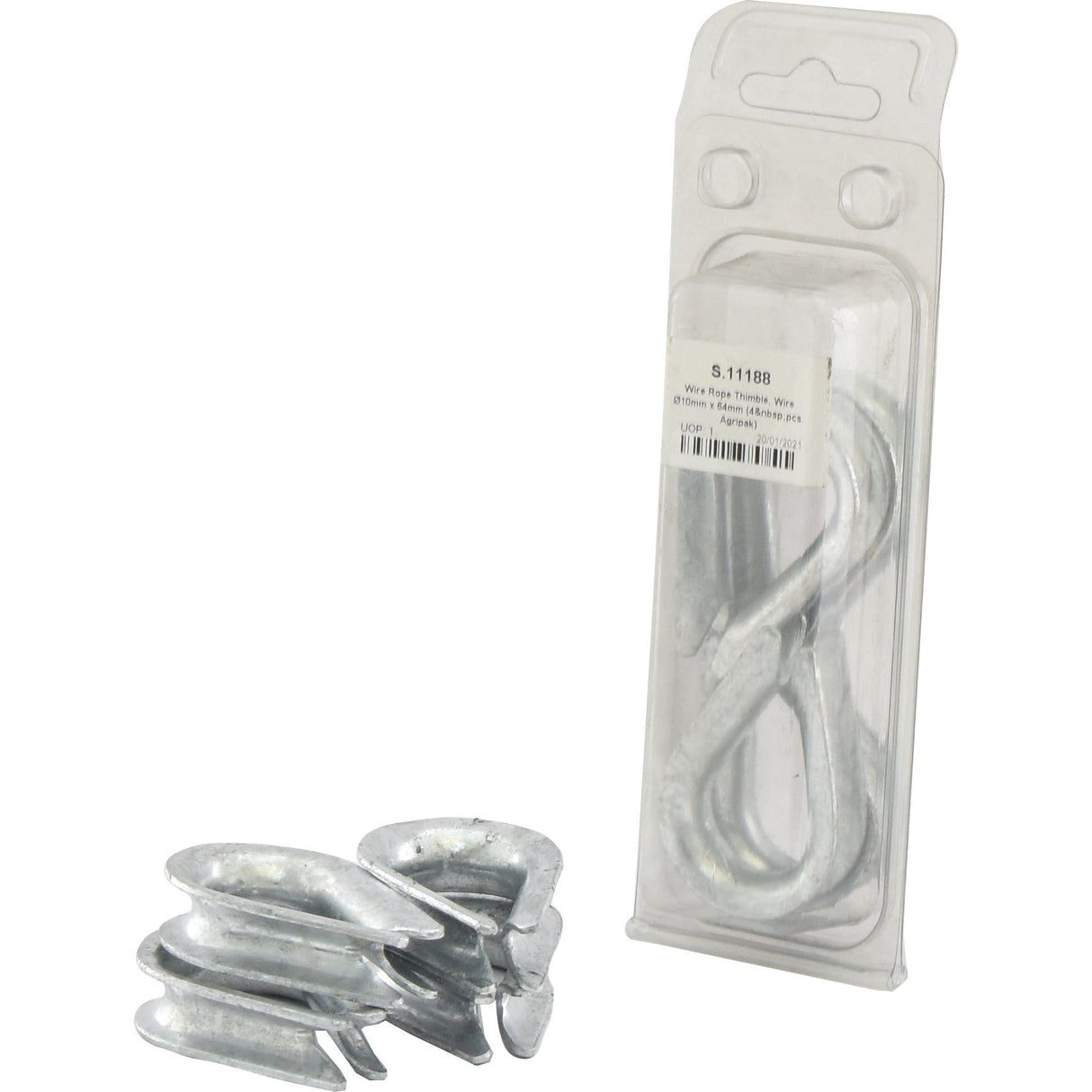 Wire Rope Thimble, Wire⌀10mm x 64mm (4 pcs. Agripak)
- S.11188 - Farming Parts