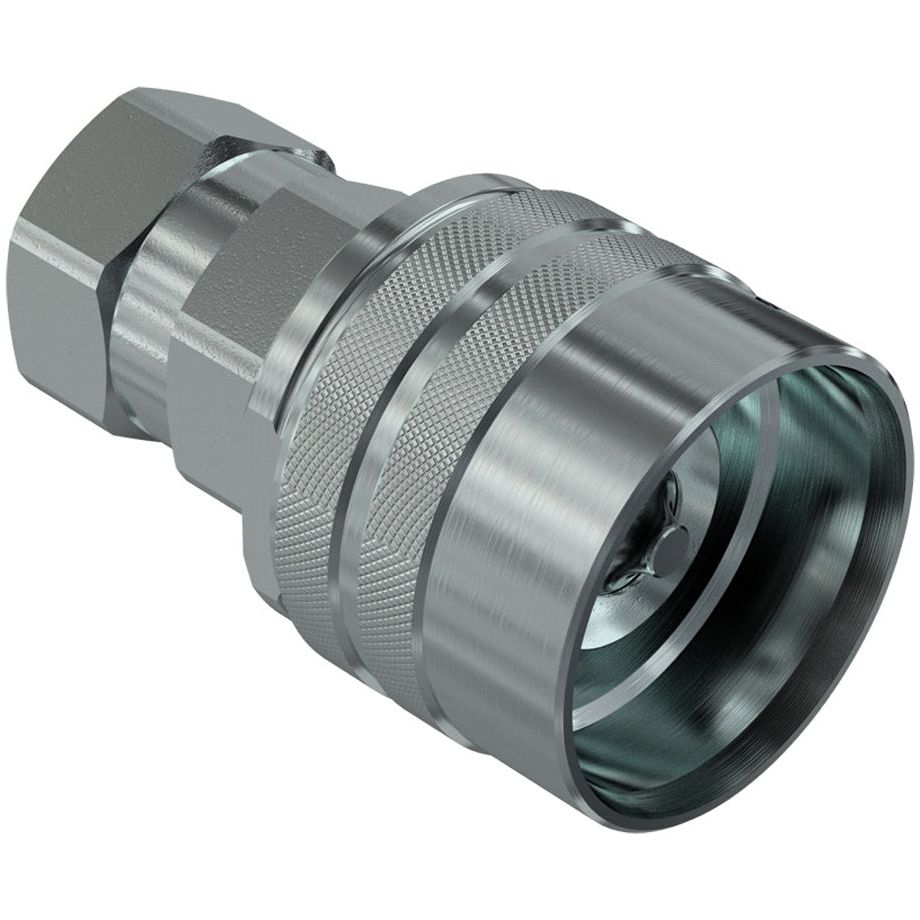 A close-up image of a Poppet Valve Coupling Screw - Male - M18x1.5 from the CVV Series by Sparex (Part No. S.112670), featuring a hexagonal nut and grooved cylindrical body.