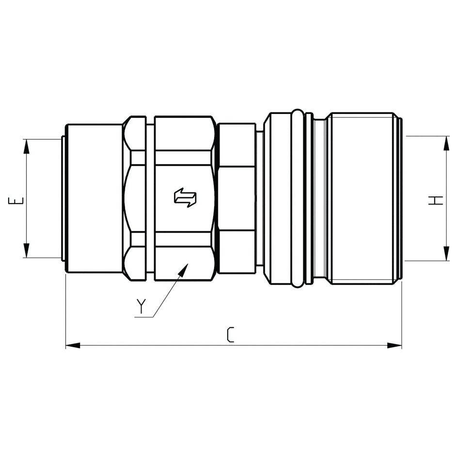 Poppet Valve Coupling Screw - Female - 3/4''BSP - CVV Series
- S.112675 - Farming Parts