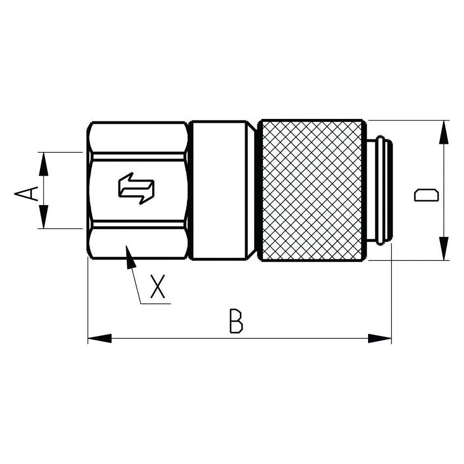 Diagnostic Couplings - Female - 1/4''NPT - DF Series
 - S.112678 - Farming Parts